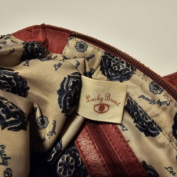 Lucky Brand red wine crossbody. - Picture 12 of 16